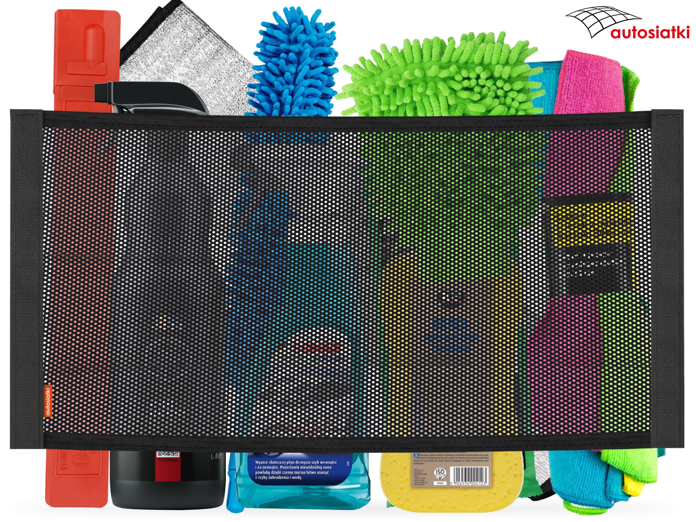 Sacs Filet Nano Avec Scratch Pour Coffre Voiture – 2 Pièces 60x30 Cm – Organisation Universelle, Facile à Fixer