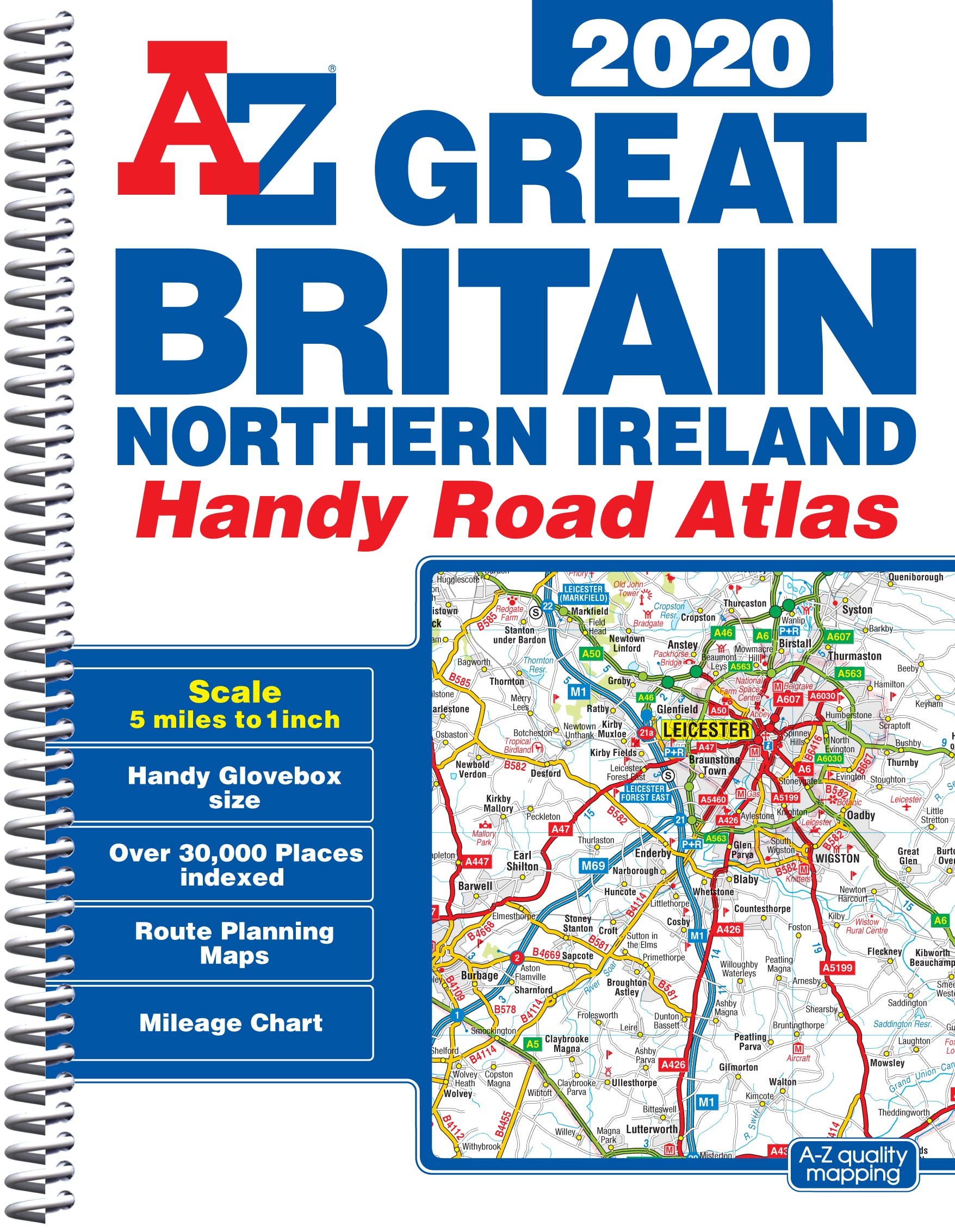 GB Handy Road Atlas 2020 A5 SPIRAL