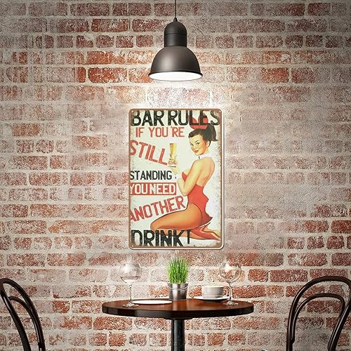 Miniatura 6 de Letrero de metal con texto en inglés «If You're Still Standing» («If You're Still Standing») para hombre, cueva, bar, garaje, herramientas,