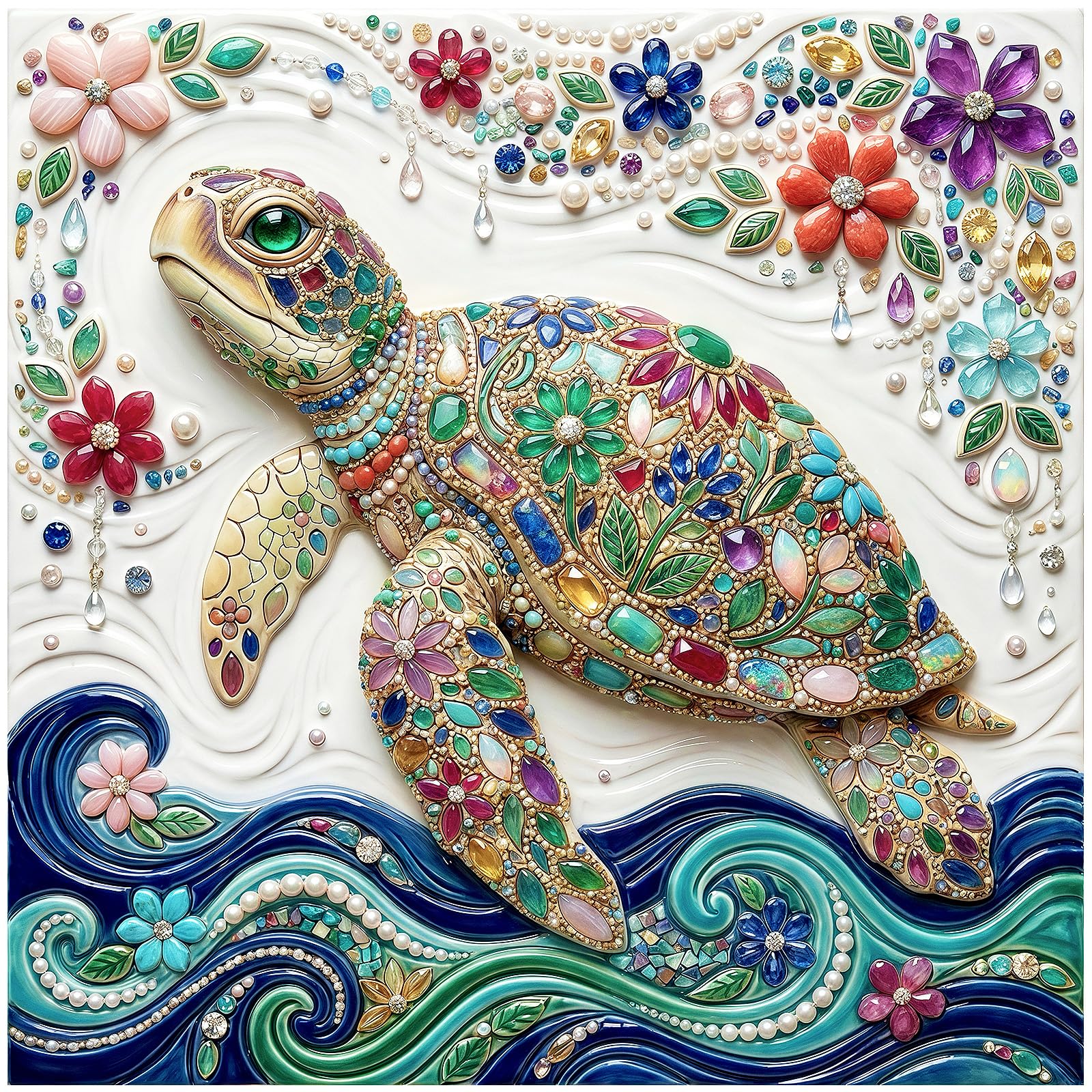 1000 Piece Puzzle for Adults, Crystal Sea Turtle Jigsaw Puzzles for Adults