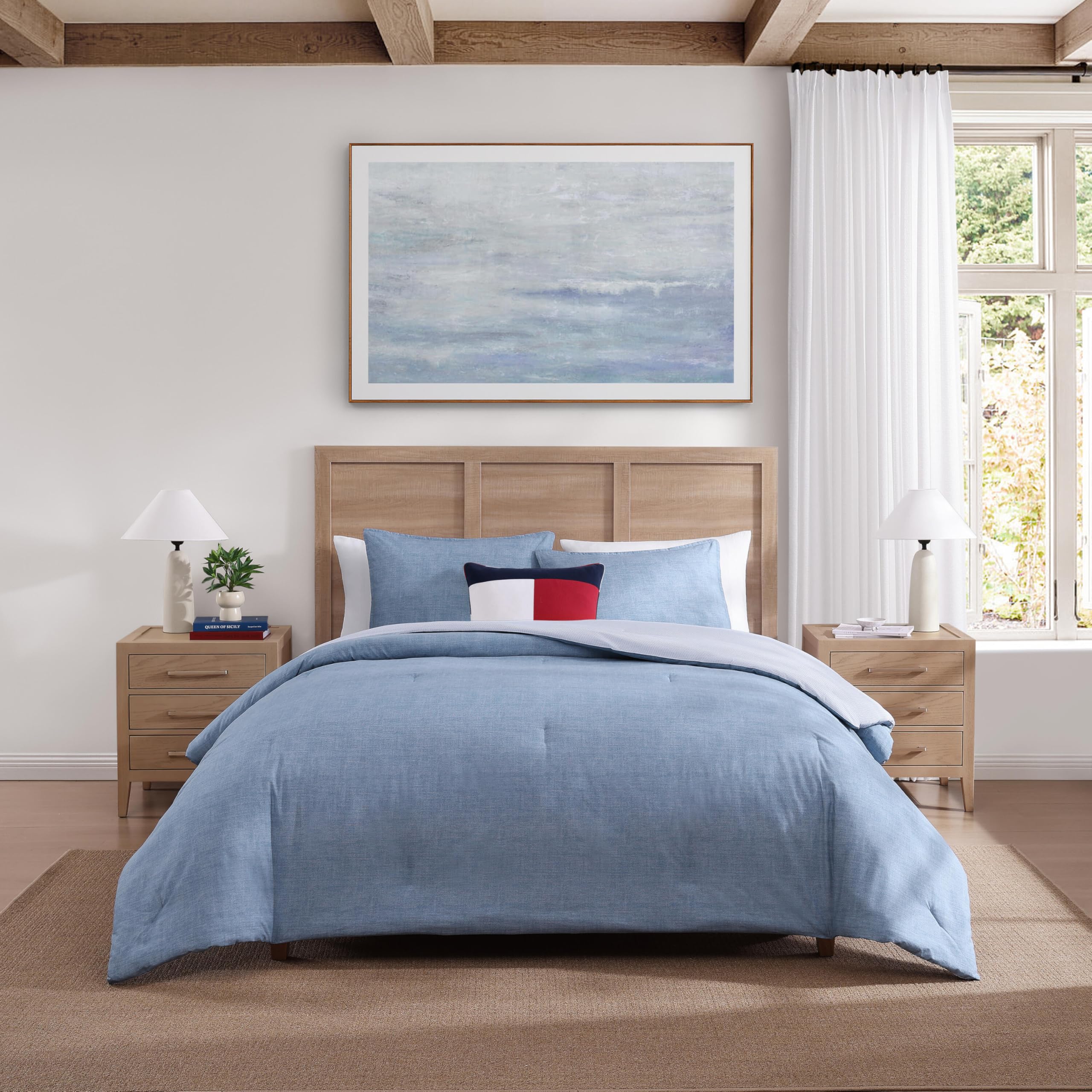 Amazon.com: Tommy Hilfiger - Full/Queen Comforter Set, Textured 