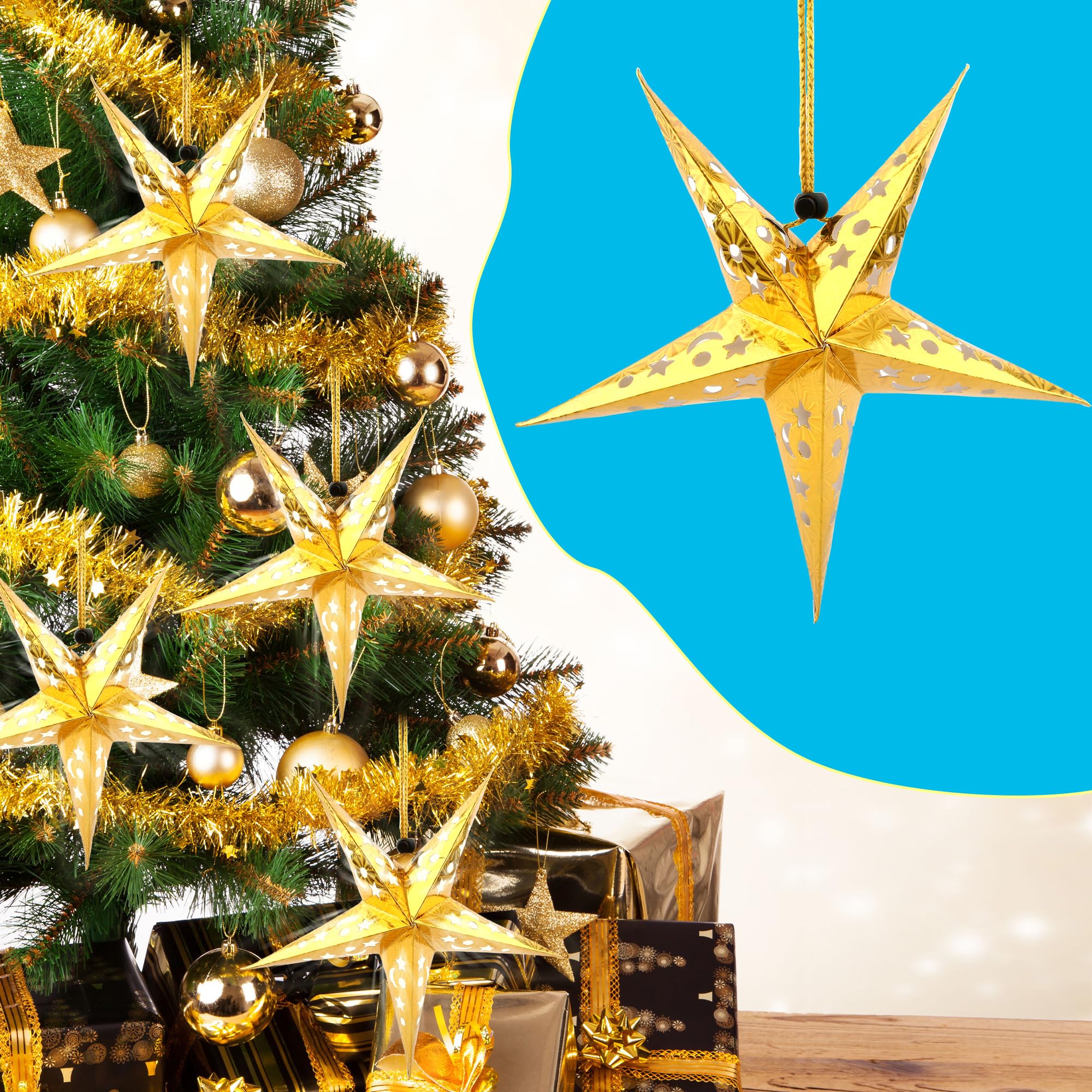 Abat-Jour En Forme D'Étoile En Papier - Grand Abat-Jour De 60 Cm