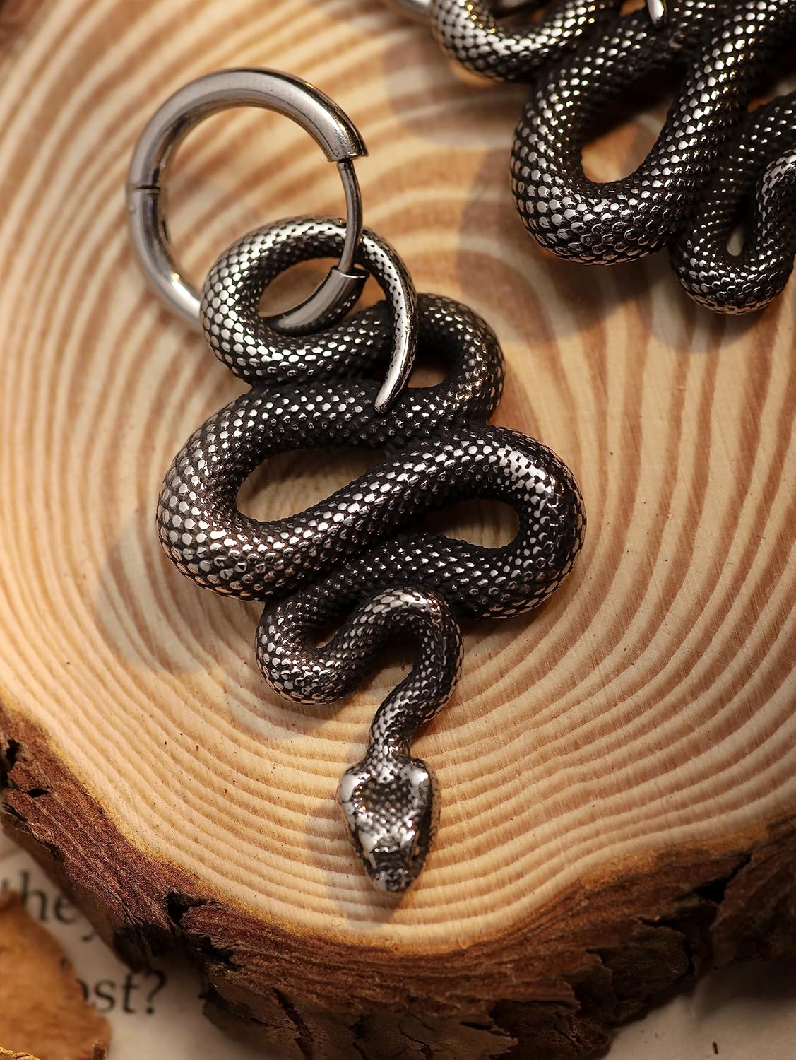 Sacina Gothic Punk Snake Earrings Dangle, Goth Emo Punk Grunge Earrings, Costume Goth Jewelry, Christmas Jewelry Gift for Women - Image 5