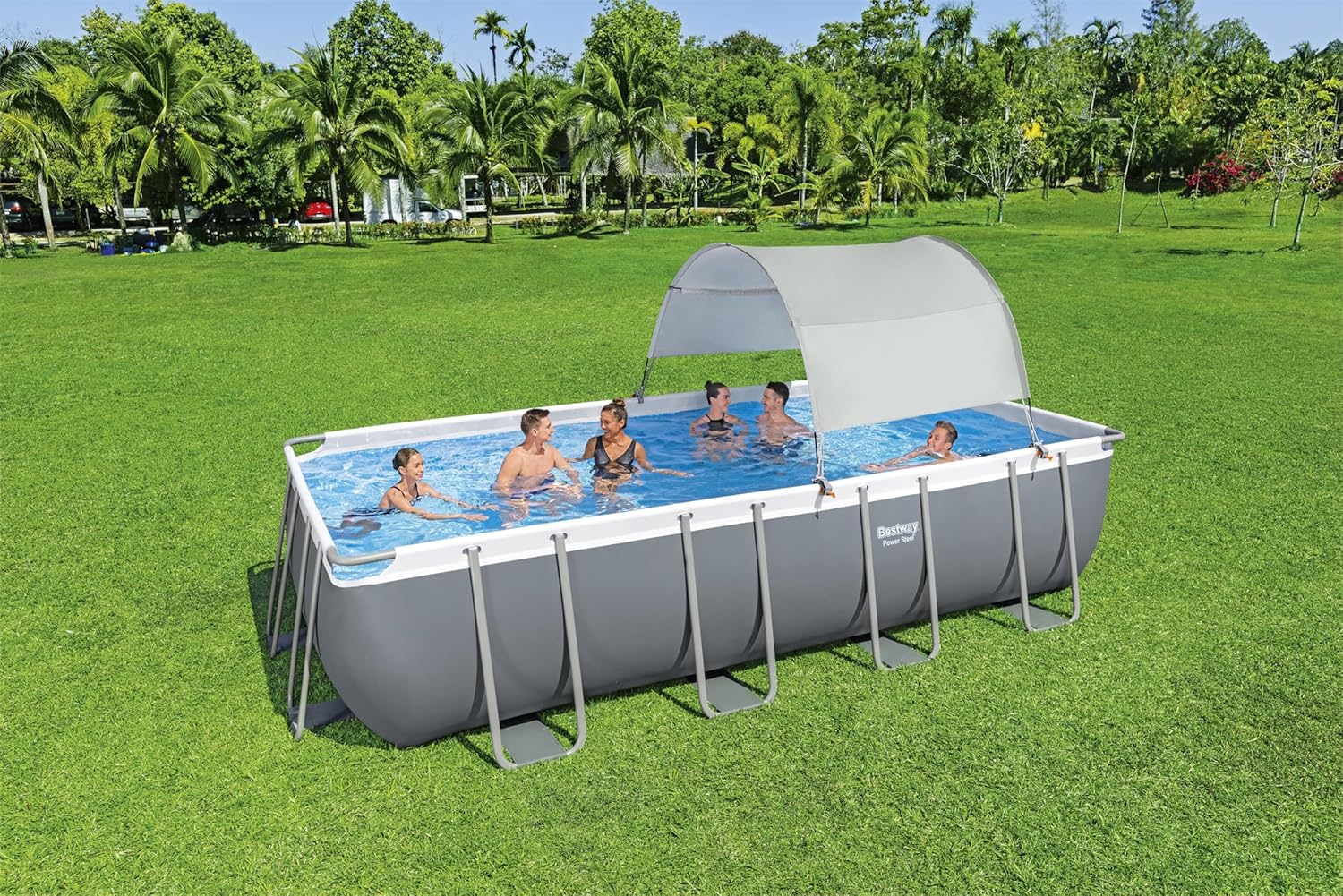 Bestway | Flowclear Pool Canopy, UPF 40+ Sun Protection, Above Ground Pools Accessories