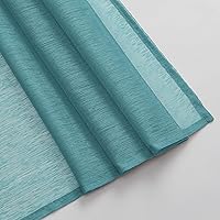 Vista 6 de DONREN - Pañuelo de ventana verde azulado para decoración exterior - Añade un efecto elegante y lujoso a los paneles de cortina