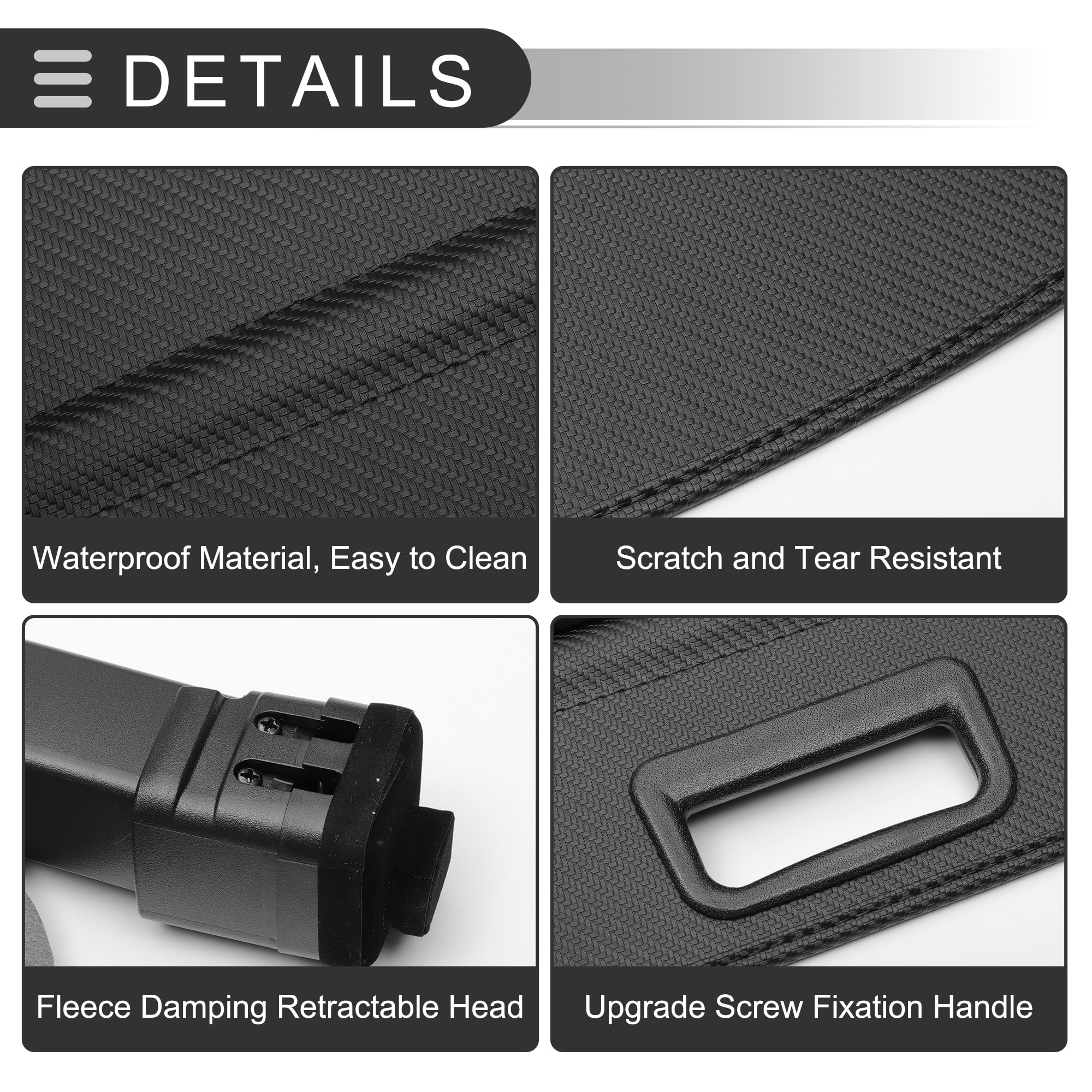 Motoforti Cubierta De Carga Retráctil Para Maletero Para Volvo Xc90 2003-2014 Estante De Equipaje De Maletero Trasero Protector De Seguridad De Sombra Lienzo Fibra De Carbono Negro