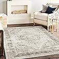 Floral Area Rug 4x6 Washable Entryway Taupe Carpet Non Slip Boho Thin Farmhouse Throw Accent Rug for Living Room Bedroom Office Kitchen Bathroom