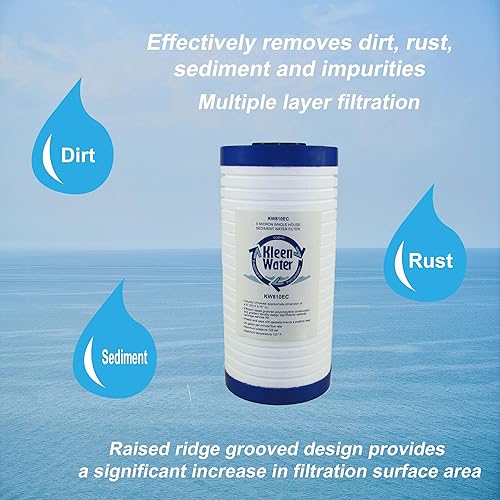 Miniatura 5 de Aqua-Pure AP810 - Filtros compatibles con KleenWater KW810EC de repuesto Aqua-Pure AP810, filtros de agua, sedimentos de suciedad y óxido para toda