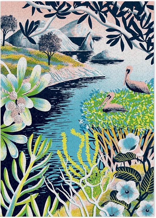 Cloudberries Pelicans Jigsaw Puzzle, 1000 Piece Random Cut Jigsaw Puzzles for Adults, Small Batch by Cloudberries