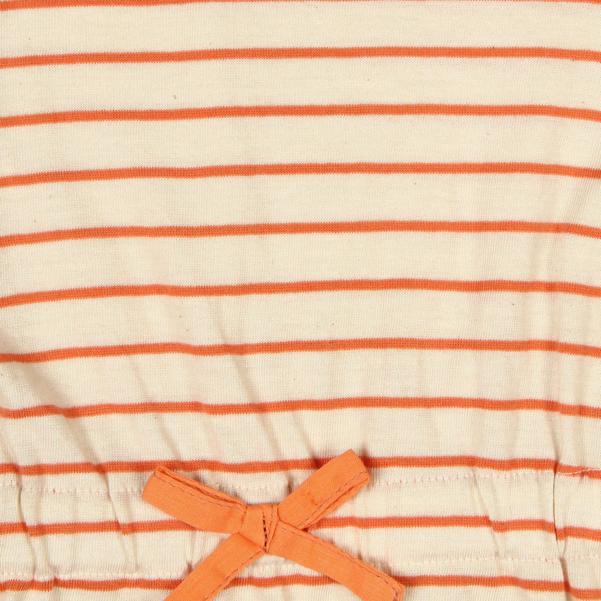ShopperTree Pure Cotton Orange Colour Thigh Length Dresses for Girls 1