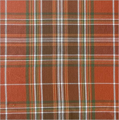 Miniatura 4 de Culloden - Servilletas de tela a cuadros de cosecha de otoño y Acción de Gracias, tradicionales, color óxido y verde, 100% algodón, juego de 4