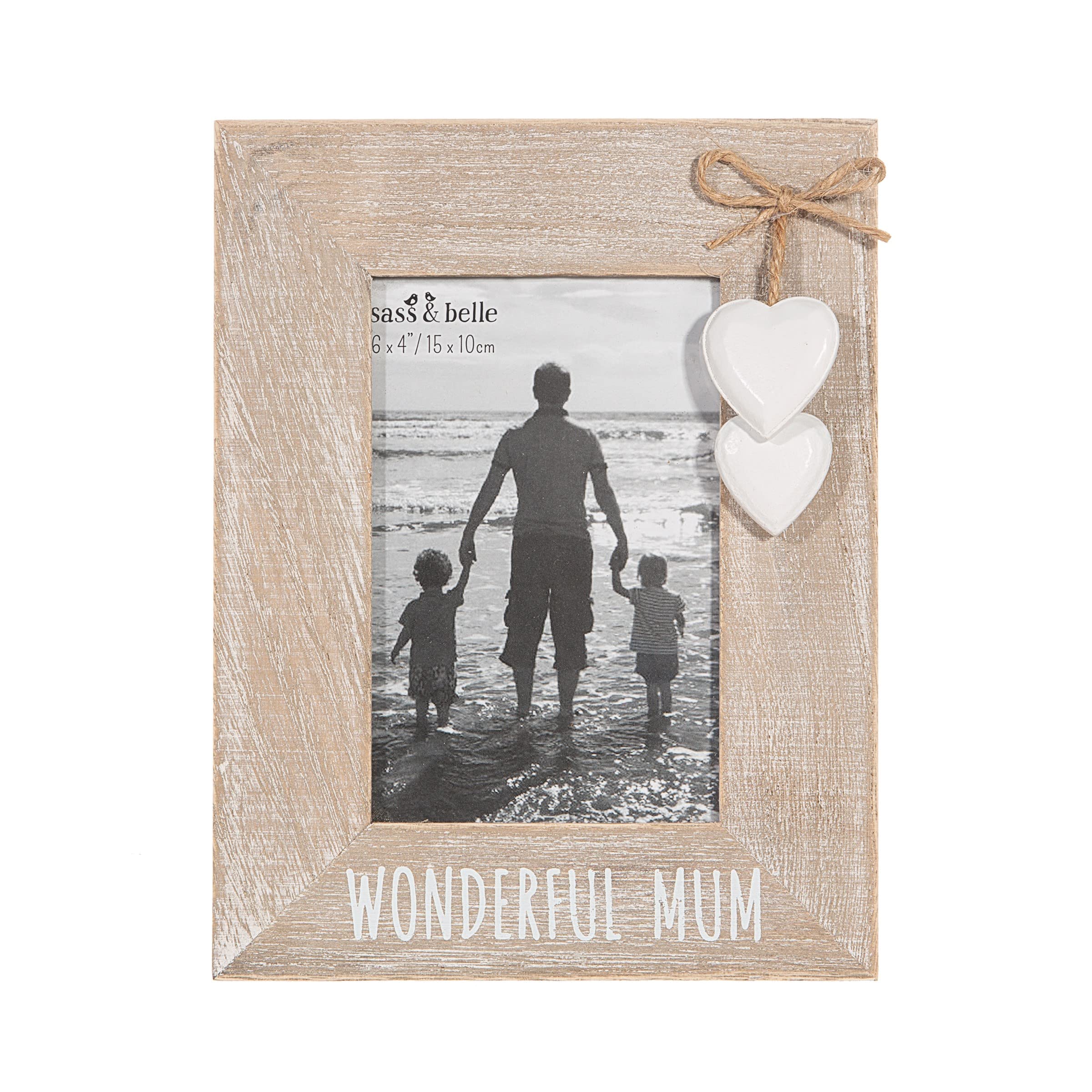 Sass & Belle Brown Wonderful Mum Heart Frame