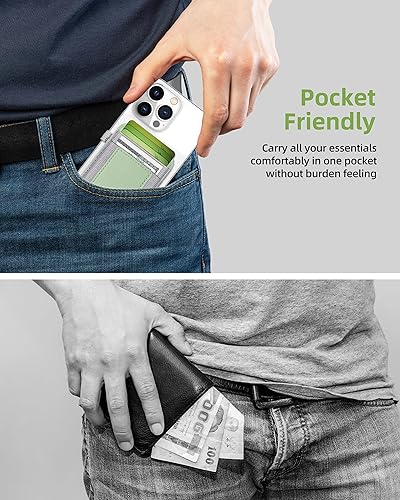 Miniatura 147 de ExtreLife Magsafe Wallet, cartera magnética más fuerte para iPhone 17/16/15/14/13/12, para tarjetero Magsafe con 2 ranuras para tarjetas, bloqueo