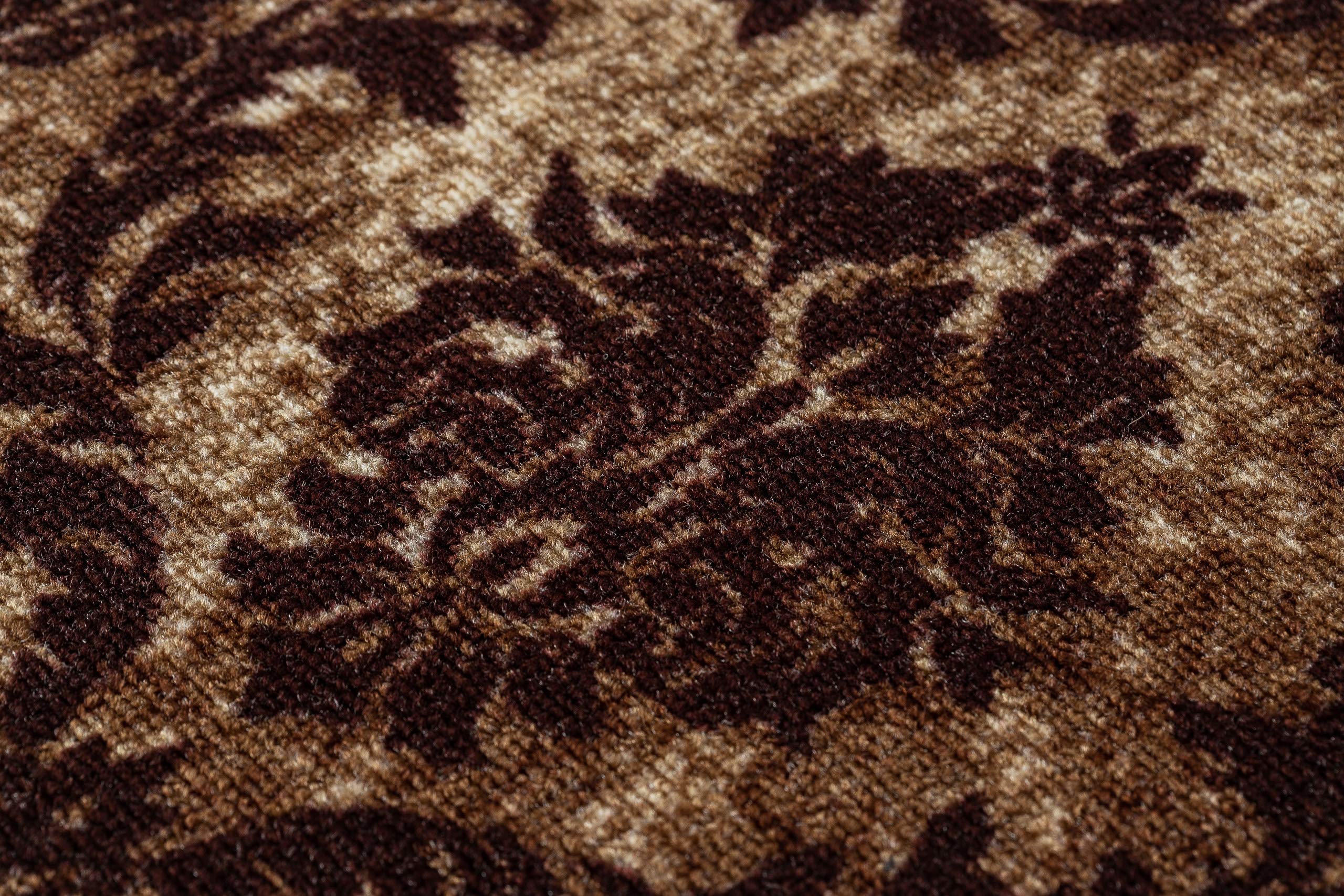 rugsx Tapis de Couloir Romance - Antidérapant, Moderne et Durable, idéal pour la Cuisine, Le Hall et Le Couloir, Marron 100x190 cm