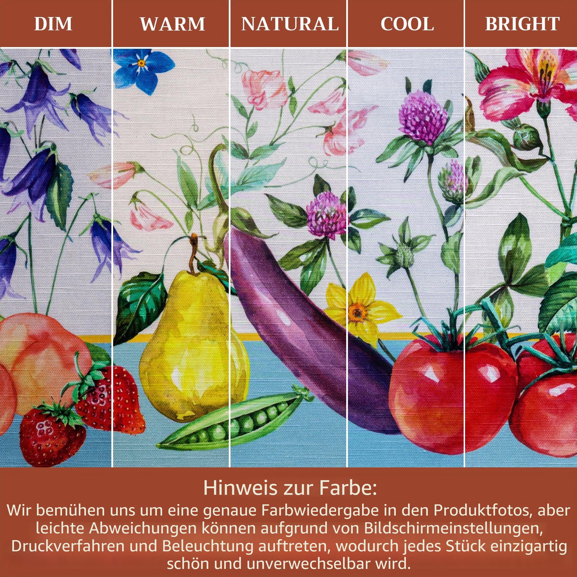 Maison d'Hermine Platzsets, 4er-Set, 100% Baumwolle, waschbar, wiederverwendbar, für Zuhause, Küche, Esszimmer, Party, Hochzeit, Restaurant, Frühjahr Sommer (Giverny, 33 cm x 48 cm)