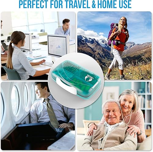 Miniatura 7 de Organizador de píldoras hermético, dispensador de píldoras grande para el hogar, soporte de suplemento de viaje para el hogar, clasificador de