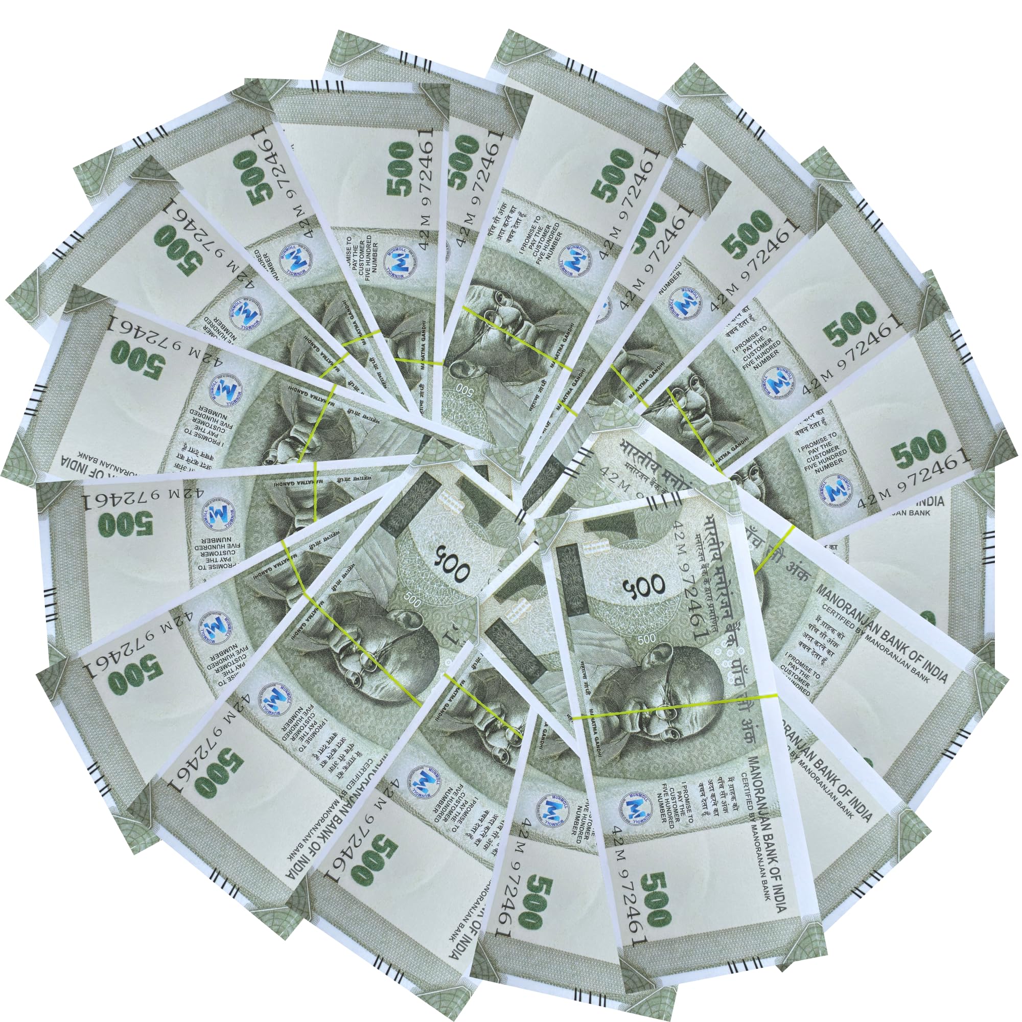 Dummy Notes for Movie Shooting | 2 Bundle| 200 GSM Dummy Note for Children Multi-Color for Kids Money Note Playing Money Game Educational Toy for Boys and Girls 500 (200 Pcs)