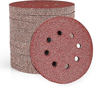 100Pcs Sanding Discs, 125mm Sanding Pads 8 Ho...,