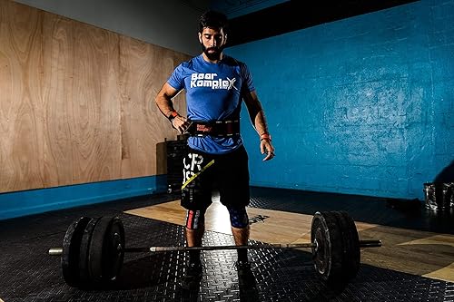 Miniatura 4 de Bear KompleX Cinturón de levantamiento de pesas de 6 pulgadas para hombres y mujeres, duradero, fácilmente ajustable, perfil bajo con espalda súper