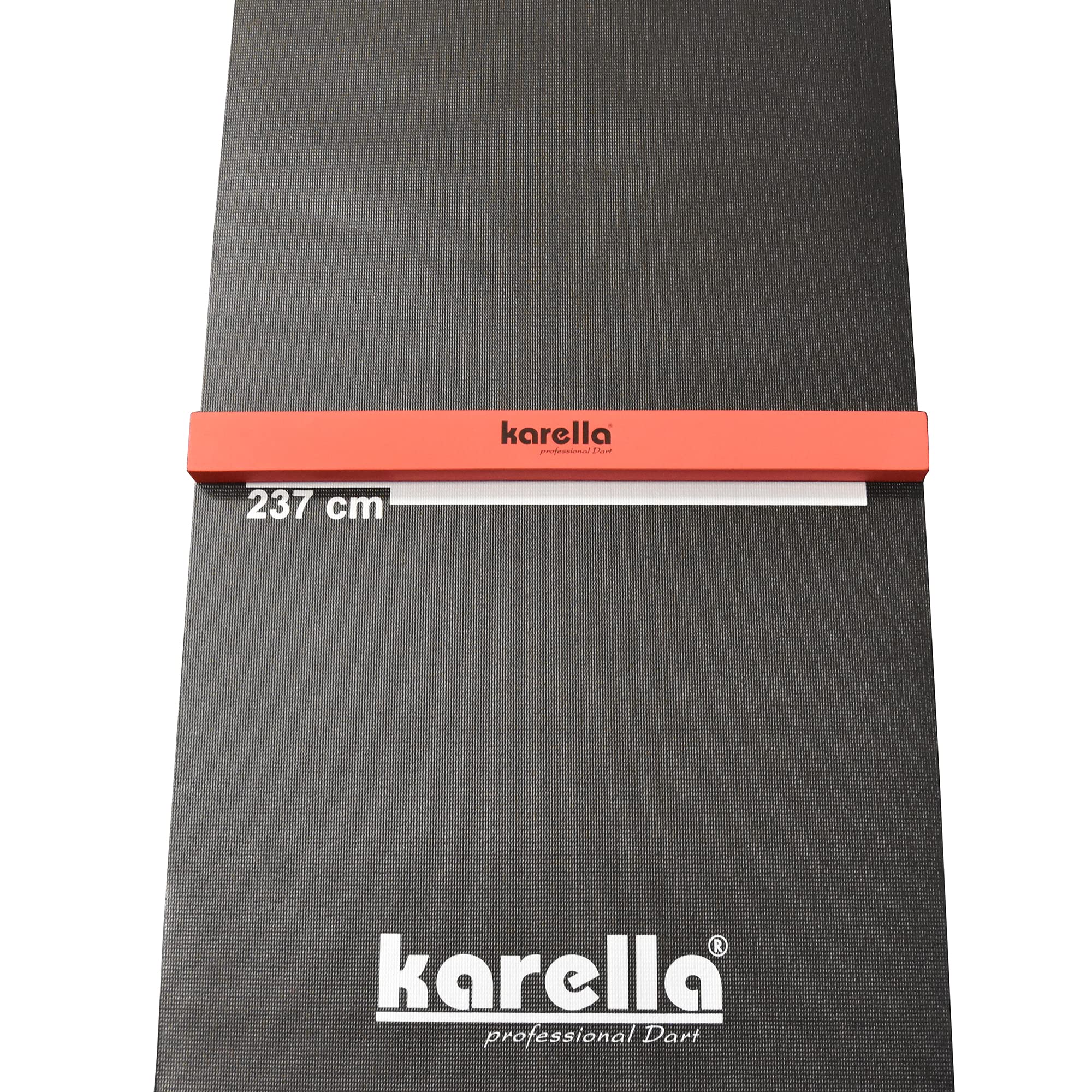 Karella Oche Ultimo, Stabiler Profi Abwurfbalken, perfekte Abwurflinie für Dartmatten, extrem klebestark, für alle Teppiche und Bodenbeläge, 60x5 cm, Höhe 3 cm