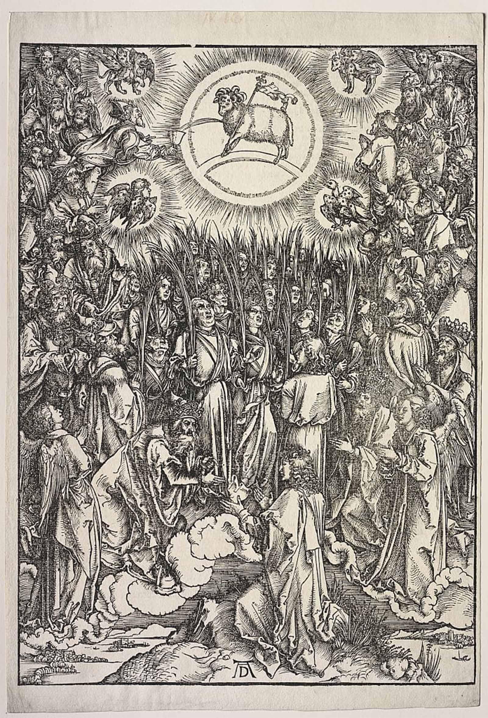 POSTERIIk Famous Print Pop Art Wall Art Graffiti Revelation of Stjohn the Adoration of the Lamb by Albrecht Dürer Art Prints for Home Decor 60x90cm