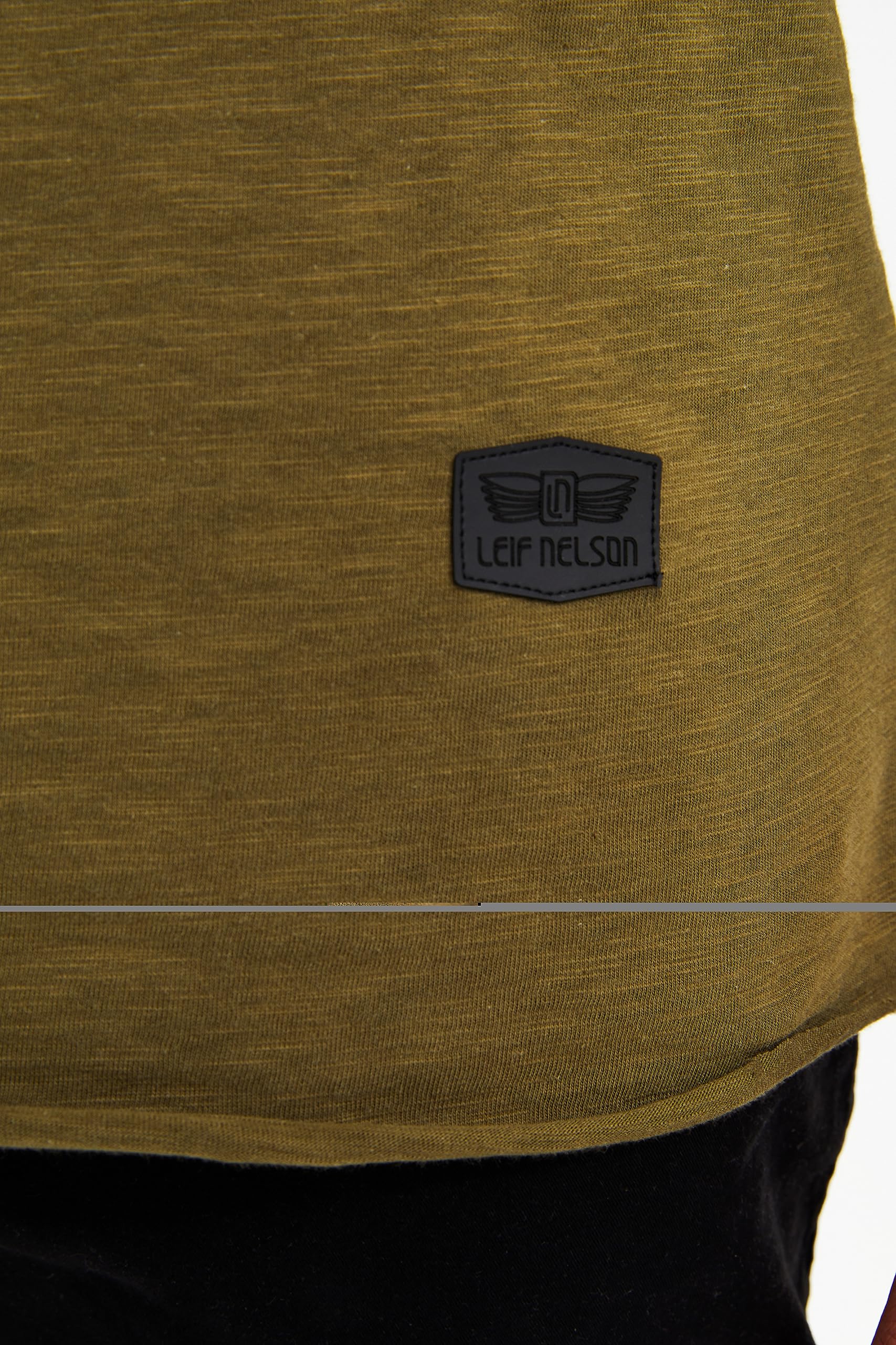 Leif Nelson T-Shirt Uomo Girocollo Collo LN-6340