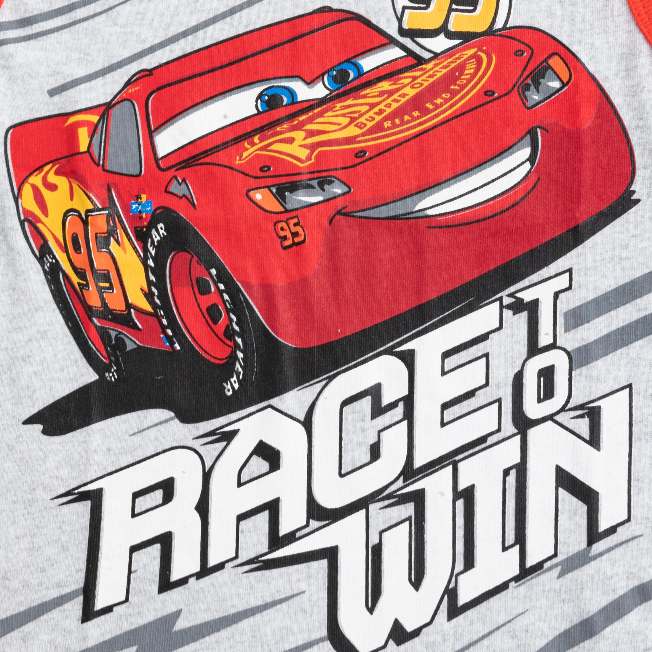 Disney Cars - Juego de 2 camisetas sin mangas para niños, camiseta interior para niños