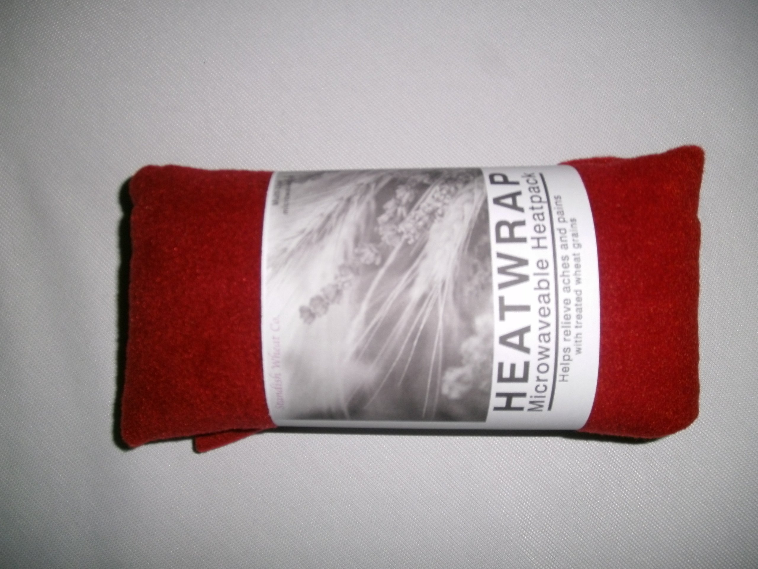 Red Microwave Fleece Wheat Bag - Cranberry - Unscented