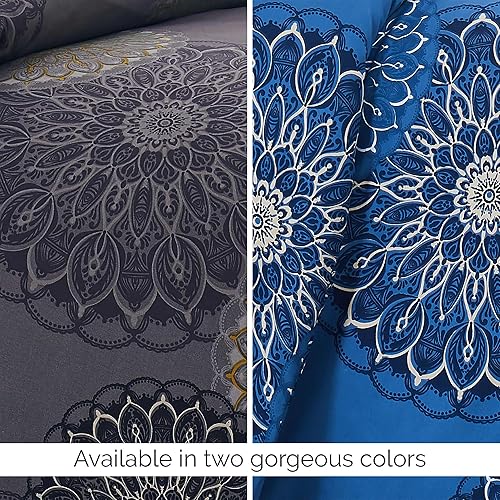 Miniatura 80 de Southshore Fine Living, Inc. Juego de edredón de 2 piezas, tamaño individual, juego de edredón floral con funda de almohada, pájaros y flores