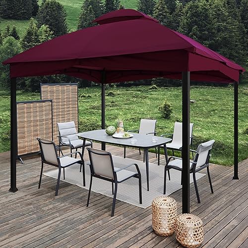 Miniatura 10 de Cubierta superior de repuesto de 10 x 12 pulgadas para Lowe's Allen Roth #GF-12S004B-1, kioscos de techo resistente con malla, solo parte superior