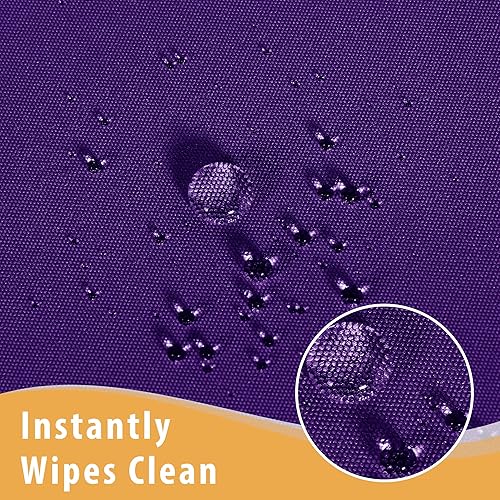 Miniatura 3 de Obstal Paquete de 2 manteles para mesas rectangulares de 6 pies, resistente al agua, lavable, tela de poliéster, protector rectangular para bodas,