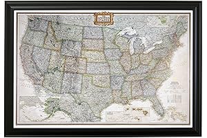 Framed US Push Pin Travel Map by Traveler Maps - Display Your Travel Memories