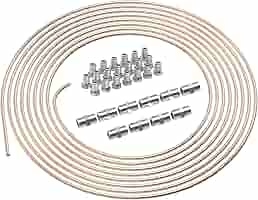 Kit Tubo Freno Rame-Nickel 10m Ø4.75mm + 20 Raccordi + 10 Connettori - Per Auto - Foto 3