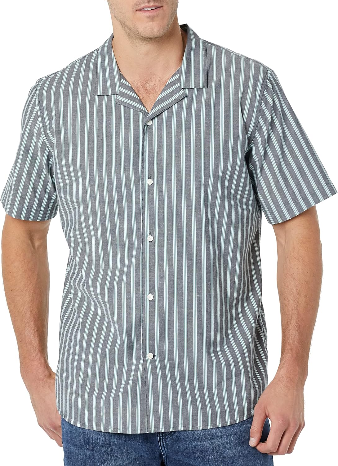 Amazon Essentials Mens Vacation Cotton Resort Shirt, Slim-Fit Short Sleeve - Image 4