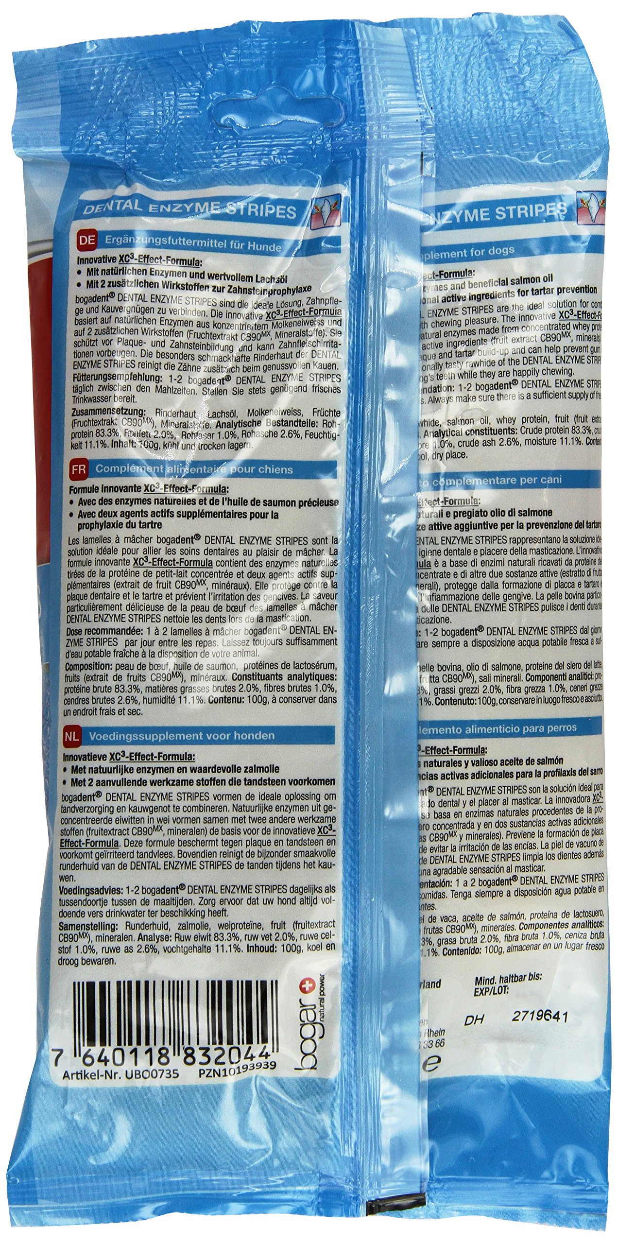 Bogadent dentali Stripes Enzimatici Mini per Cani 100 g