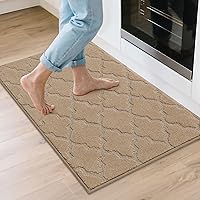 Vista 20 de COSY HOMEER Alfombras suaves de cocina [2 piezas] para el frente del fregadero alfombras de piso de cocina súper absorbentes y tapetes 20 x 30