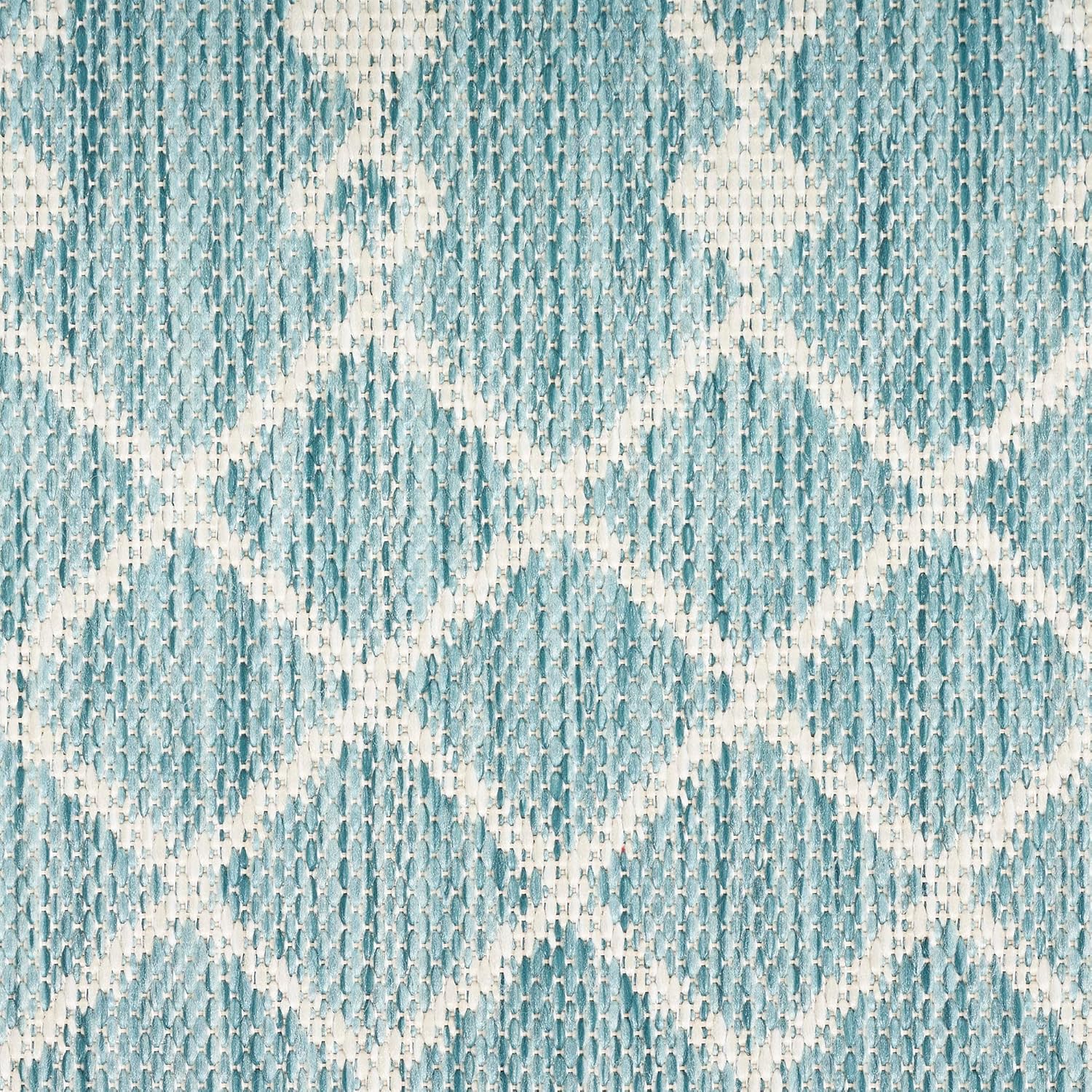Aqua Moroccan Trellis Flatweave Synthetic 5' x 7' Area Rug