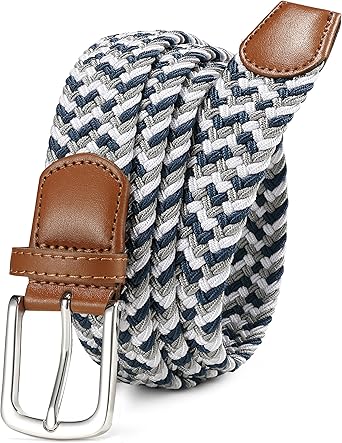 CHAOREN Mens Belt - Braided Stretch Golf Belt for Men 1 3/8"- Gift for Golf Pants Casual Shorts Jeans