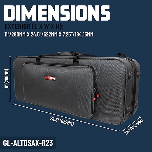 Miniatura 6 de Gator Cases Serie Adagio Funda rectangular ligera de polifoam EPS para saxofón alto Eb (GL-ALTOSAX-R23)