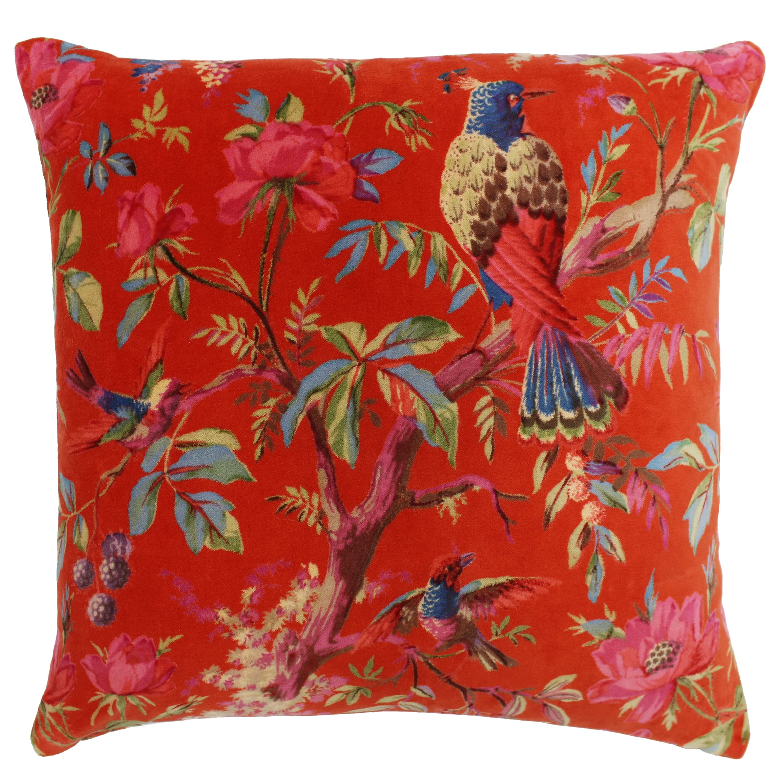 Paoletti Paradise Orange Velvet Cushion