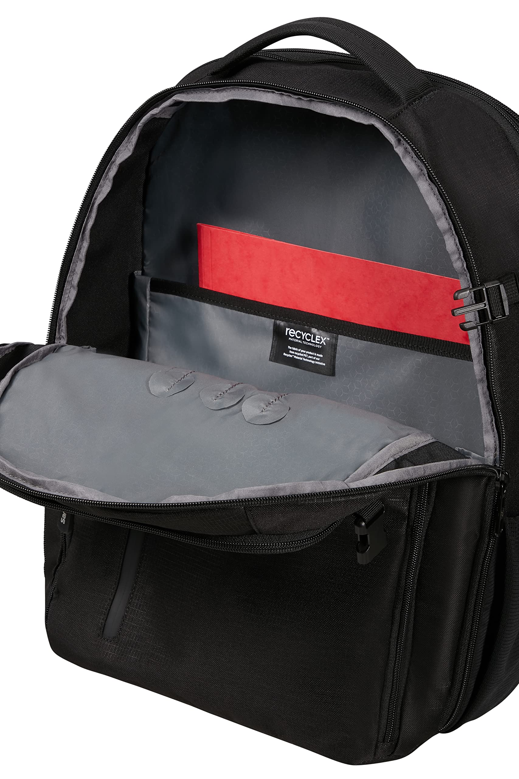 Samsonite Roader - Zaino espandibile per laptop da 17,3 pollici, 46 cm, 31,5/39,5 L, Nero (Deep Black)