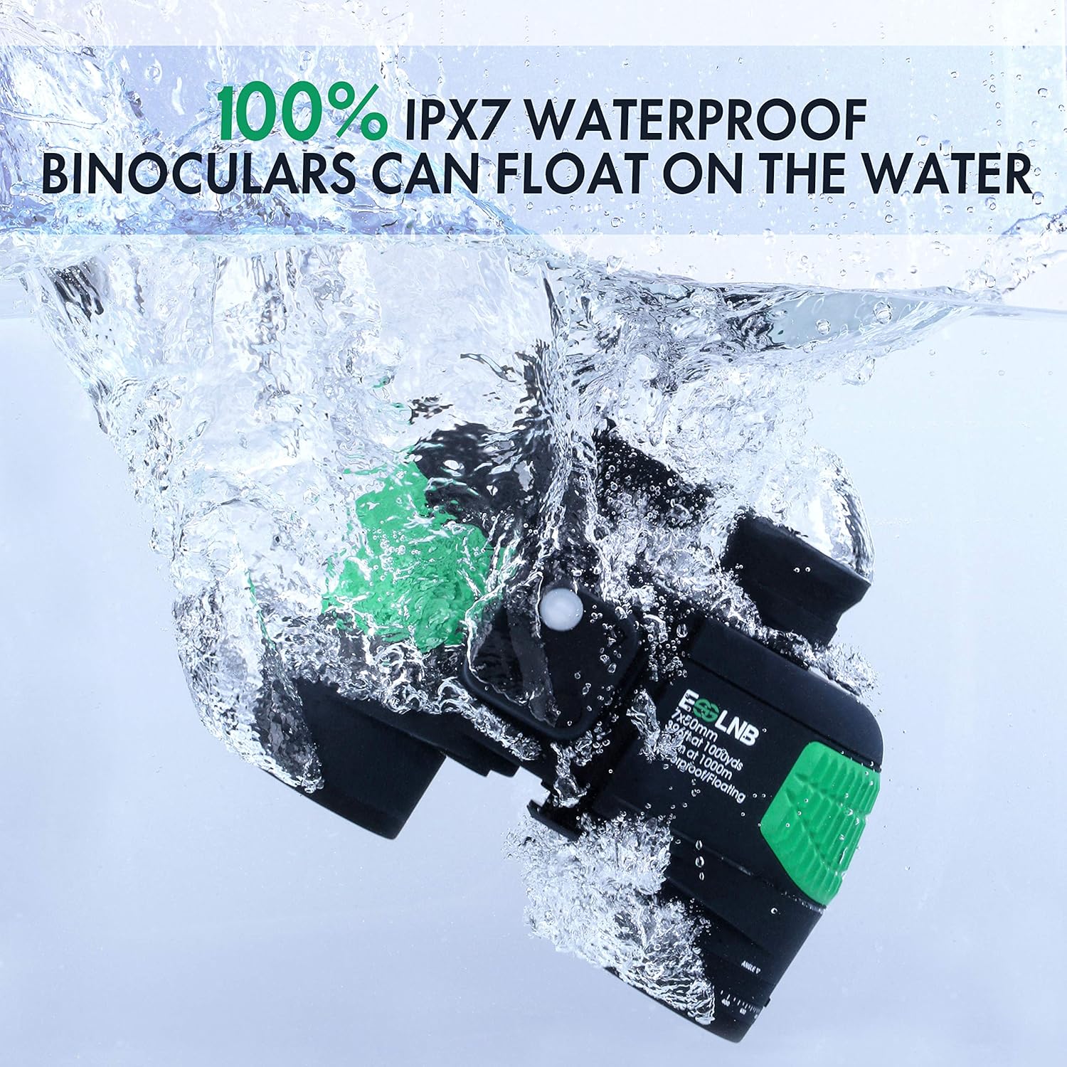 ESSLNB 7X50 Marine Binoculars floating in water