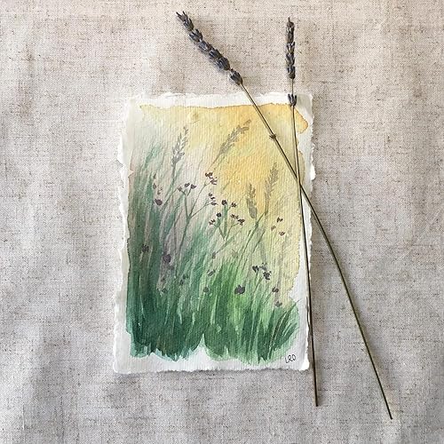 Miniatura 5 de Papel de acuarela de 12 x 16 pulgadas, papel de acuarela mixto, papel de algodón virgen grueso de 5.29 ozyd (5.29 ozm) con borde grueso, hecho a