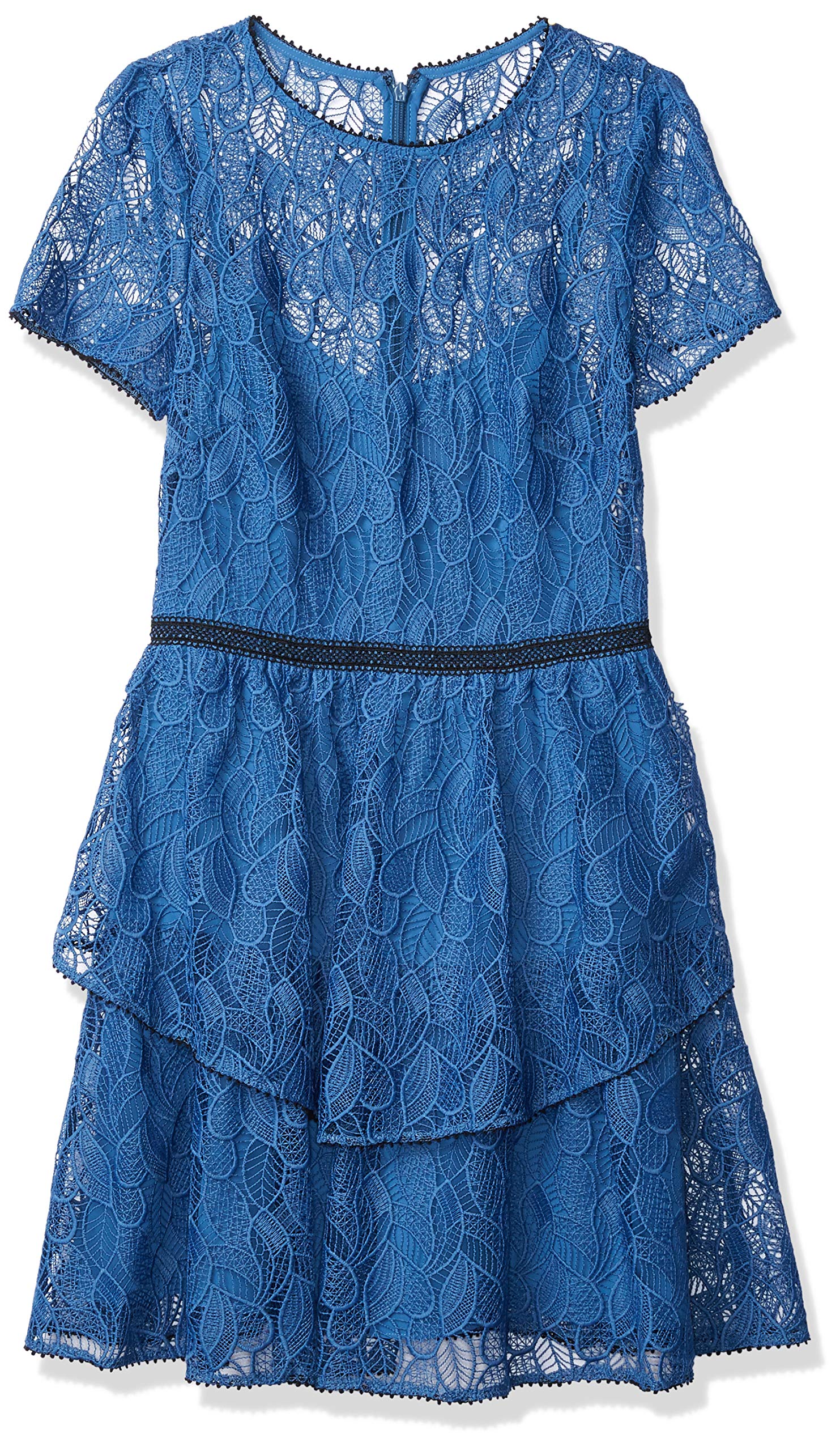 Women's Short Sleve Cocktail Dress with Tiered Skirt Cocktail Dress