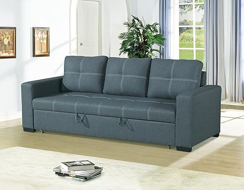 Miniatura 8 de Sectional Sofa Pull Out Bed Convertible Sofa Bed L Shaped Couch Modular Cloud Couch Sleeper Sofa for Living Room Bedroom Apartment Modern Tufted