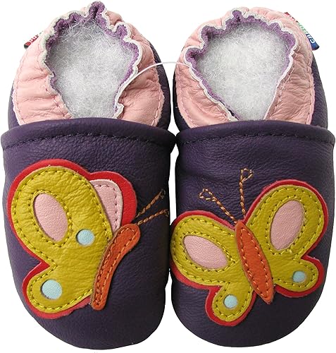 Carozoo 18 diseños de zapatos de bebé de piel suave suela precaminante cuna zapatillas niños pequeños zapatos (0-6 meses a 7-8 años)