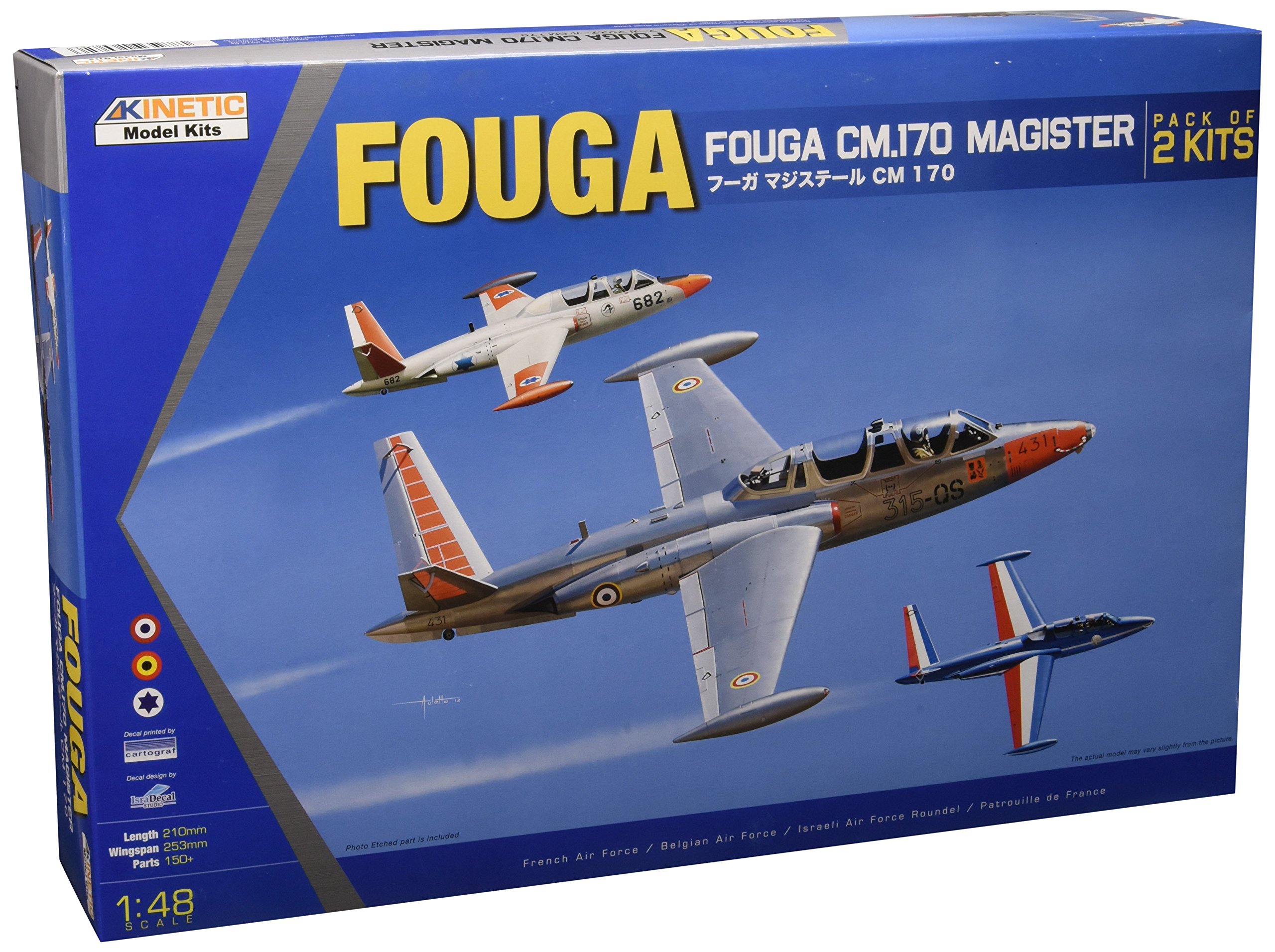 Kinetic 1/48 Fouga CM.170 Magister # 48051 : Amazon.co.uk: Toys