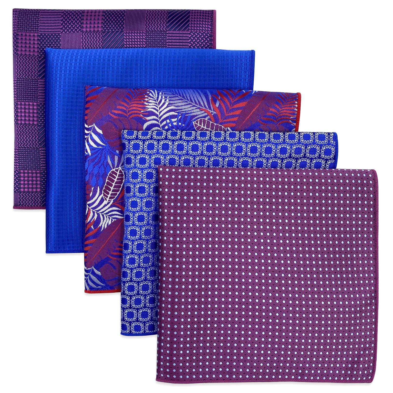 S&W SHLAX&WING 5 Pieces Pañuelo De Bolsillo Para Hombre Handkerchiefs Set para chaqueta de traje — view 26