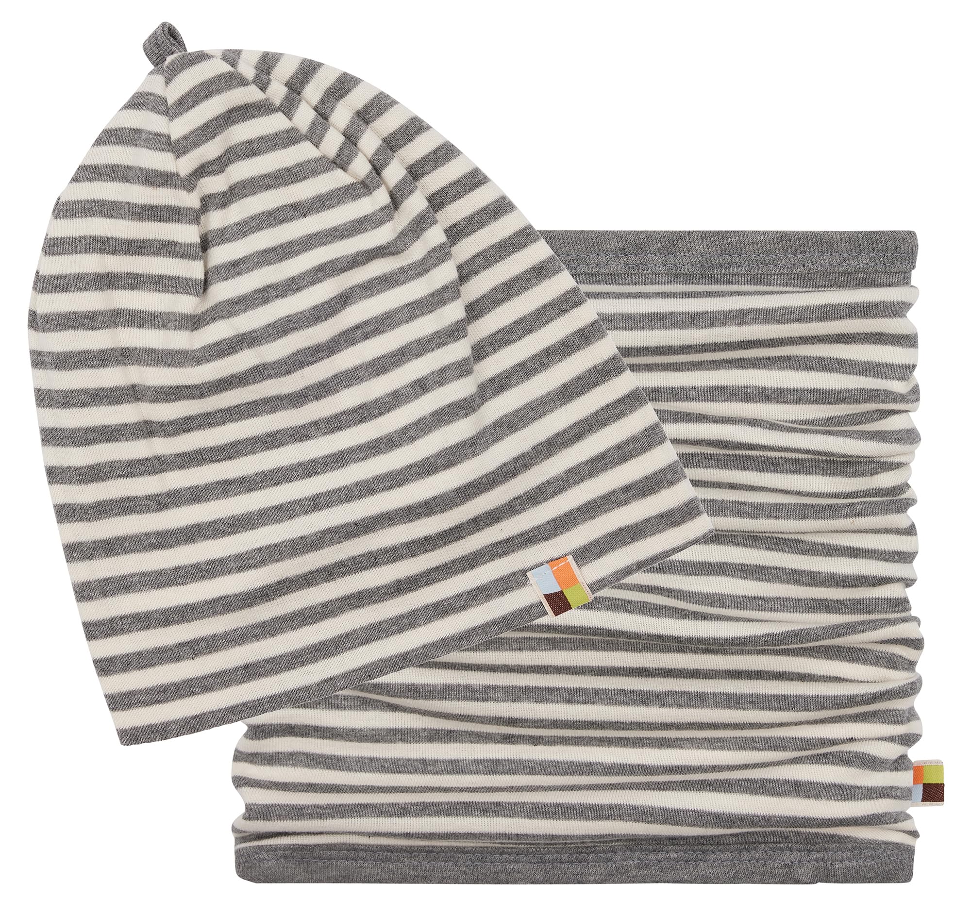 loud + proud Czapka beanie Uniseks - niemowlęta Zestaw czapka + szal kominowy, certyfikat Gots