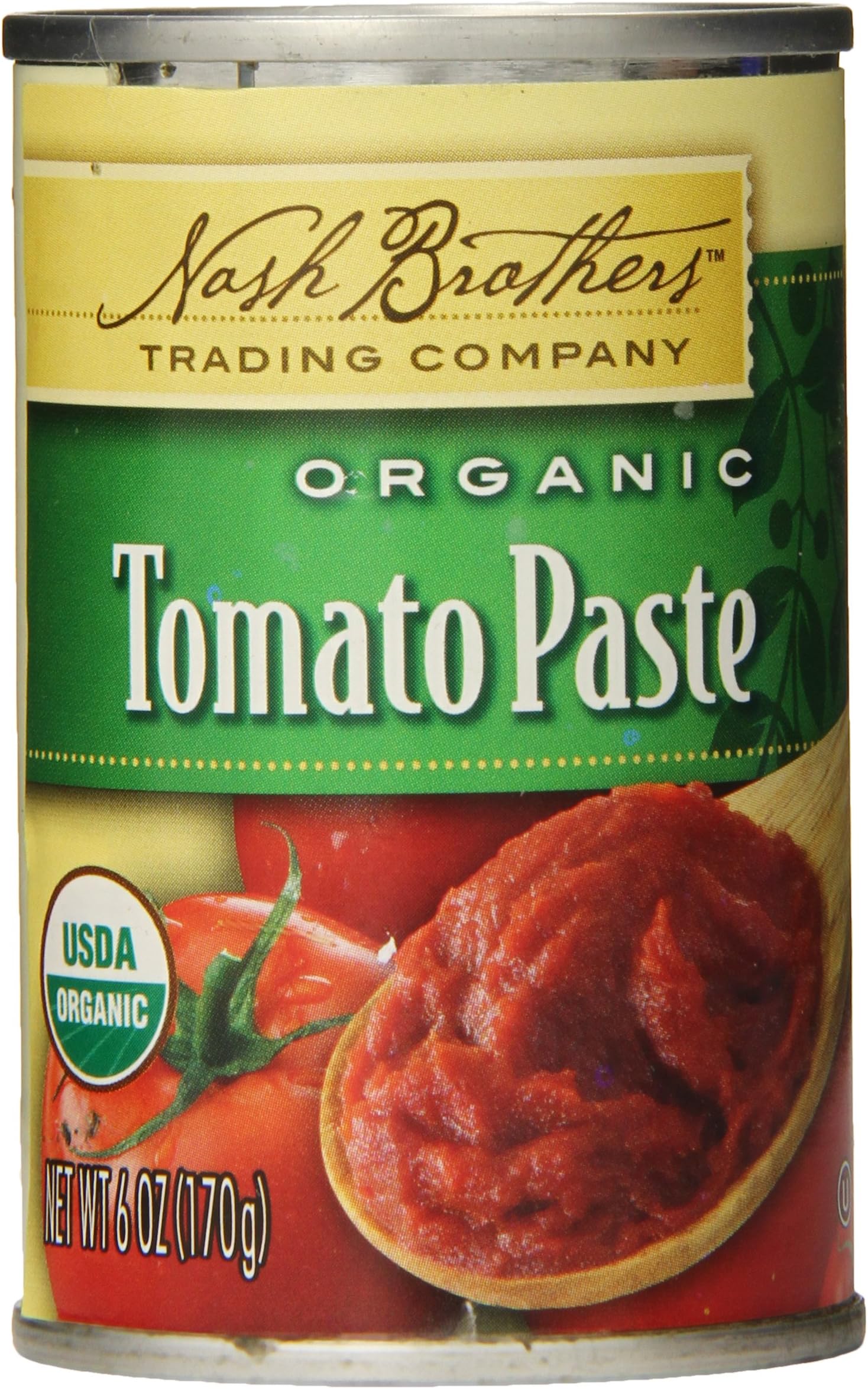 Nash Brothers Trading Organic Tomato Paste, 6 Ounce (Pack of 24)